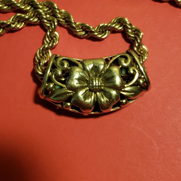 Vintage 925 Sterling Silver 30 " rope Chain with Pendent - Picture 4 of 7